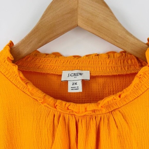 J Crew Factory marigold ruffle top - Picture 1 of 8